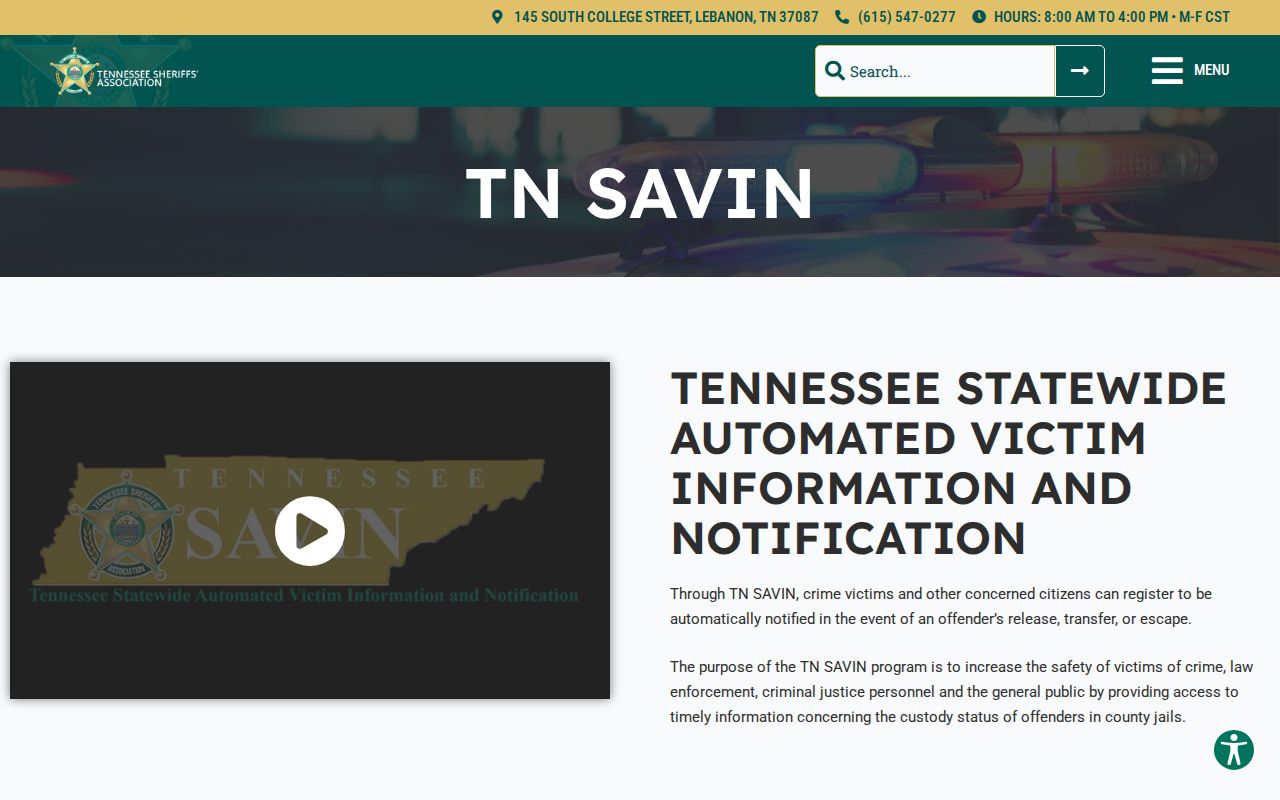 TN SAVIN fallback for a DeKalb County 24-hour release check